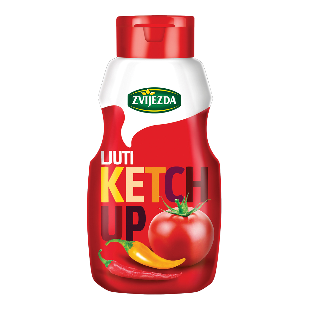 Zvijezda_LJUTI_ketchup_500g_HIGHres-1 Ketchup Pikantny 500g Zvijezda - obrazek 1