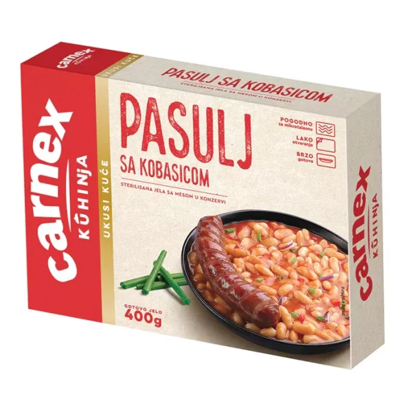 Carnex „Pasulj sa kobasicom” 400 g Fasolka z kełbasą