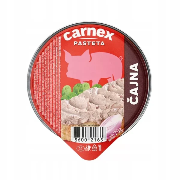 Pasztet z mięsa wieprzowego Čajna Carnex 75g