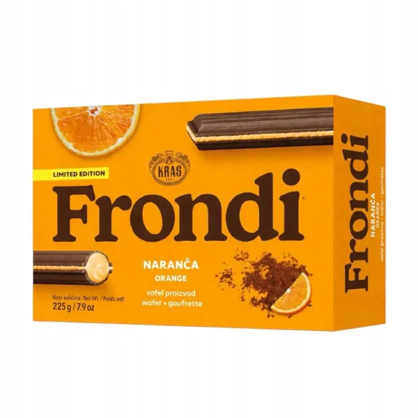 Wafle Frondi pomarańczowe 225g Kraš Edycja limitowana